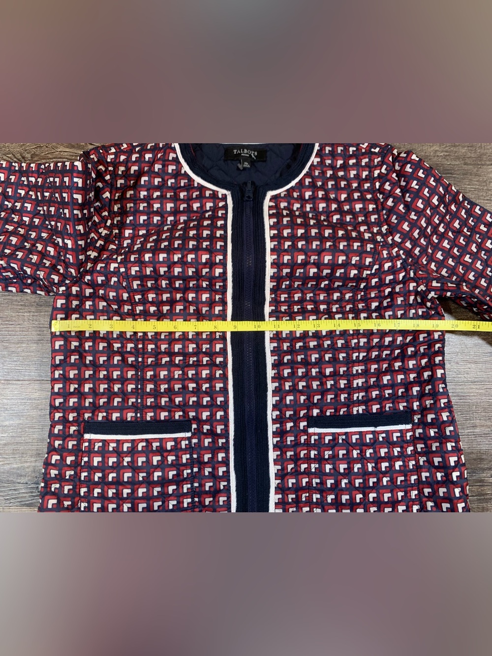 Talbots Reversible Quilted Jacket Size Medium Petite MP NWOT - Picture 7 of 13